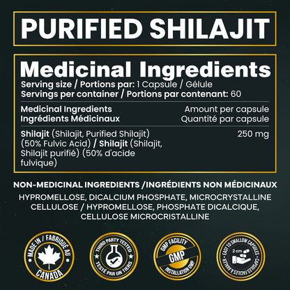 Purified Shilajit 60 Capsules