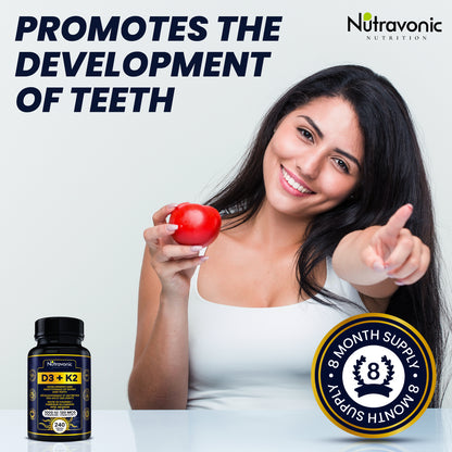 Vitamin D3+K2, 240 Capsules