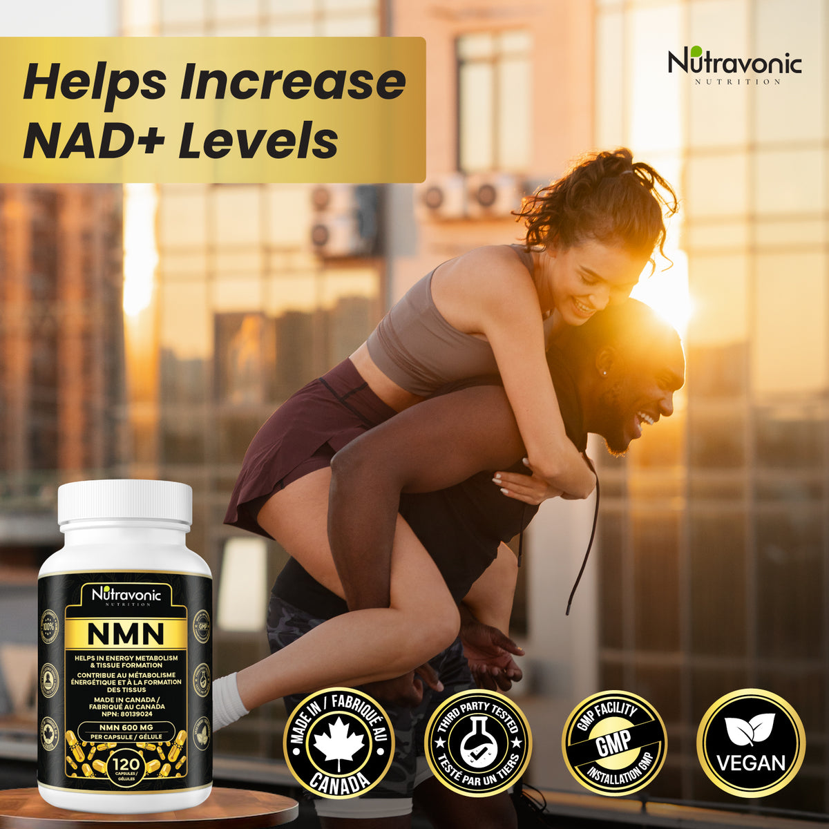 Nutravonic Nutrition Premium NMN, 120 Capsules