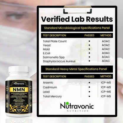 Nutravonic Nutrition Premium NMN, 120 Capsules