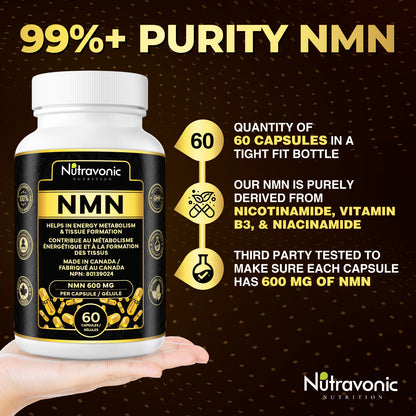Nutravonic Nutrition Premium NMN, 60 Capsules