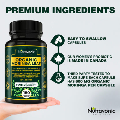 Nutravonic Nutrition Organic Moringa Leaf