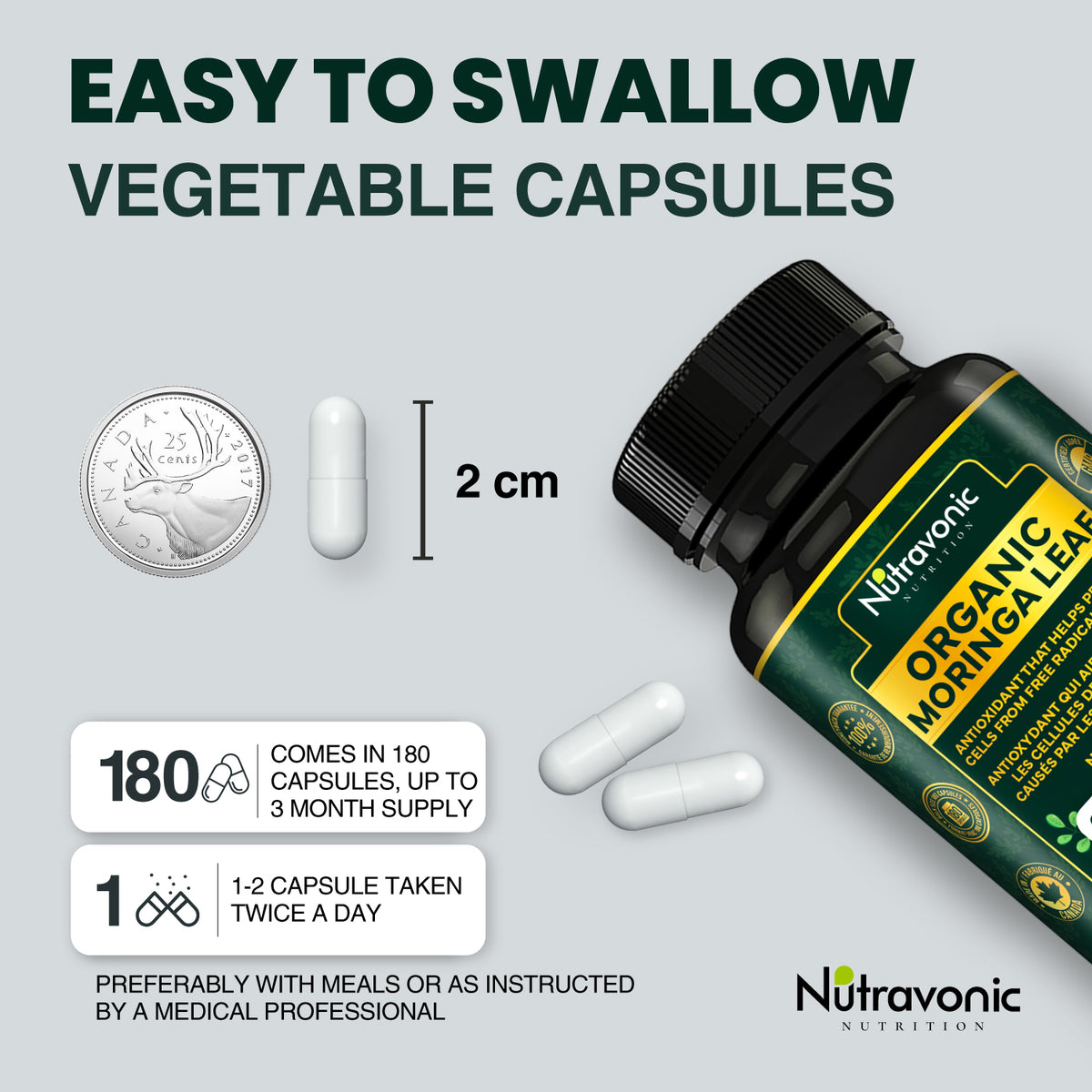 Nutravonic Nutrition Organic Moringa Leaf