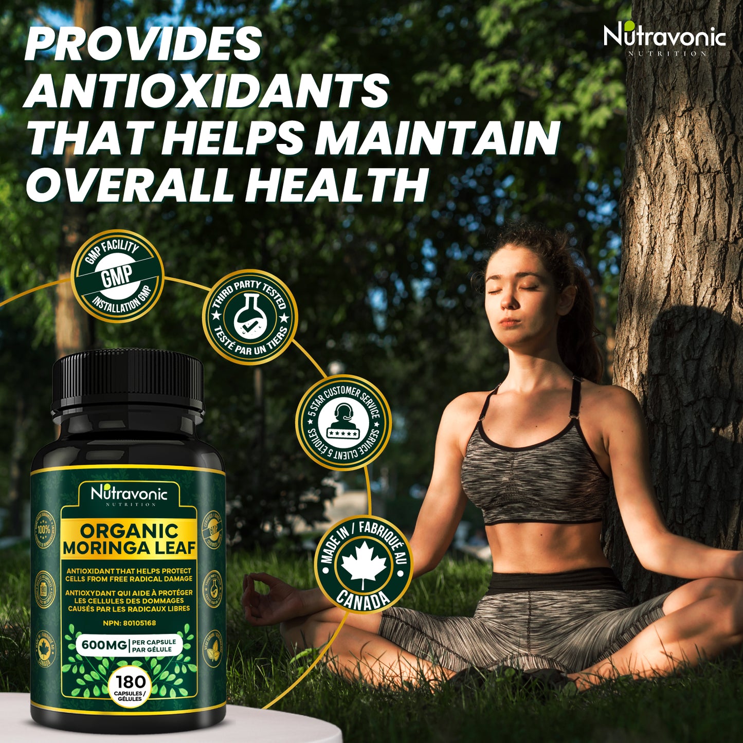 Nutravonic Nutrition Organic Moringa Leaf